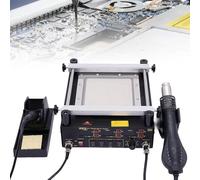 3-in-1 Soldering Station with Preheater, Hot Air Gun & Soldering Iron, Adjustable Temperature 100-500℃ for Mobile Phone Circuit Board Repair