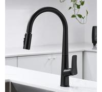 3-in-1 Solid Copper Water Purification Faucet Hot & Cold Black Finish Direct Drinking Water Filter Kitchen Sink Tap for Clean Drinking Water