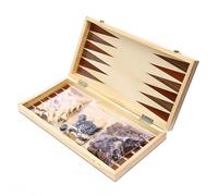 3-in-1 Solid Wood Game Set Chess,Checkers & Backgammon with Exquisite Craftsmanship Educational Play