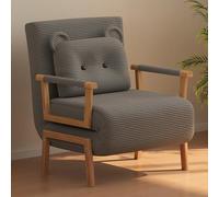 3-in-1 Sper Sofa Chair with Armrest, Adjustable Backrest & Pillow, Foldable Couch for Smals, Supports up to 300kg, Gray (26.77in/68cm)