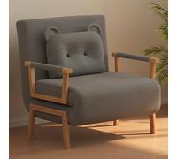 3-in-1 Sper Sofa Chair with Armrest, Adjustable Recliner & Pillow, Foldable Couch for Smals, Supports Up to 300kg, Gray, 31.49in/80cm