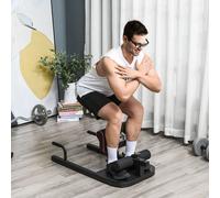 3 IN 1 Squat Machine Sit Up Push Up Manual Personal Gym Work Out Leg Exercise HOMCOM Black One Size