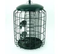 3-in-1 Squirrel Proof Bird Feeder Green Metal Hanging