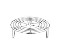 3-in-1 Stainless Steel Steamer Rack & Cooling Rack - Multi-Functional Pot Trivet for Cooking, Baking, Dishwasher Safe, Fits Most Pots & Pans (16cm, Silver)(,16x4cm)