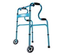 3-in-1 Standing Foldable Walker Trigger Release Device and 5-Inch Roller, Maximum Weight 350 Pounds, Lightweight and Compact, with Sliding Device