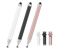 3 in 1 Stylus Pen for Touchscreen,iPad,iPhone,Stylus Pen with Holder Function,High Precision & Sensitivity, Compatible for iPad/Android Tablets, Laptop and Touchscreens(Black/White/Rose Gold)