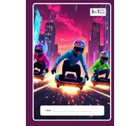 3-in-1 Subject Hardcover Notebook - 243 Pages - 7" x 10": Notebook for Neon City Explorers and Sci-Fi Enthusiasts