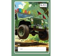 3-in-1 Subject Hardcover Notebook - 243 Pages - 7" x 10": Wild Jungle Trail Cover