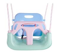 3-in-1 Swing Anti-flip Snug & Detachable for Toddler to Teenager Macarons Color Outdoor Patio Play (Light Green Chair+Pink Handrail)