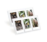 3 in 1 Tabletop Photo Frame Clear 3inch Picture Frames with Three Slot Fit for Fujifilm Instax Mini Series Camera,for Polaroid 3inch Film Photo (Clear, 2PCS)