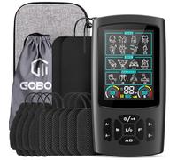 3-in-1 TENS Unit Muscle Stimulator with Color Display - Dual Channel EMS Machine, 28 Therapy Modes,40 Intensity Levels,12 Electrode Pads & EVA Case for Effective Pain Relief