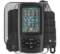3-in-1 TENS Unit Muscle Stimulator with Color Display - Dual Channel EMS Machine, 28 Therapy Modes,40 Intensity Levels,8 Electrode Pads & EVA Case for Effective Pain Relief
