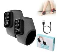 3 in 1 Therapy Foot Massager, 6-Speed Temperature Regulation&5-Speed Vibration Mode, Easy to Put On and Take Off for Elderly People with Ankle Or Foot Discomfort(Greyx2)