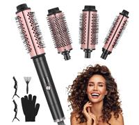 3 in 1 Thermal Brush, 30/38/45MM Thermal Hot Brush Set, Heated Round Brush with 110-190℃ Digital Display, Hot Air Brush for Short Medium & Long Hair, Drying Curling Gifts Set for Women