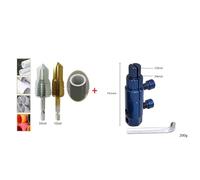3-in-1 Thread Drill Bit and Broken Wire Extractor for PPR Water Pipe Repair, 20mm and 25mm, Blue and Silver