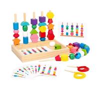 3-in-1 Threading Toys for 2 Year Old, Fine Motor Skills Toys Montessori
