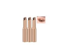 3-in-1 Three Color Gradient Eyeshadow Stick, Matte Shimmer Glitter Cream Eye Shadow Pencil, Waterproof Long Lasting Smudge Proof, Easy Blend Neutral Brown Nude Eye Makeup, Twist Up Portable (3PCS)
