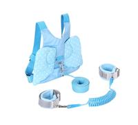3 in 1 Toddler Harness Leashes + Anti Lost Wrist Link, Kids Harness Children Leash for Girls, Child Anti Lost Leash Baby Cute Harness Belt Strap Hold Kids Close While Walking (Blue, 22cm*21cm*5cm)