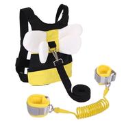 3 in 1 Toddler Harness Leashes + Anti Lost Wrist Link, Kids Harness Children Leash for Girls, Child Anti Lost Leash Baby Cute Harness Belt Strap Hold Kids Close While Walking (Yellow, 22cm*21cm*5cm)