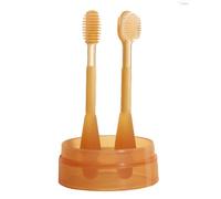 3-in-1 Toothbrush Soft Silicone Baby Massaging Tooth Brush Set Tongue Brush Infant-to-Toddler Toothbrushes Set Tongue Cleaner
