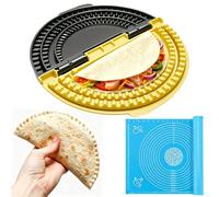 3 in 1 Tortilla Sealer, Abnaok Wrap Maker Sealer with Silicone Dough Mat, Adjustable 4in-6in-8in, Wraps Tortilla Maker Create Burritos, Tortilla, Dumplings, Calzones, Enchiladas, Kebabs, Pasties