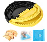 3 in 1 Tortilla Sealer, Wrap Maker Sealer with Silicone Dough Mat, Adjustable 4in-6in-8in, Press and Seal Wrap Maker Create Burritos, Tortilla, Dumplings, Calzones, Enchiladas, Kebabs, Pasties