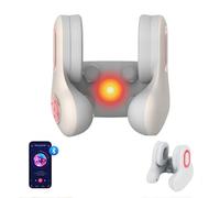 3-in-1 Travel Neck Pillow with Music Bluetooth Speaker Heat & Vibration Massage Memory Foam for Airplane Car Home & Office Muscle Tension Relief for Deep Sleep Relaxation White Noise ASMR & Travel