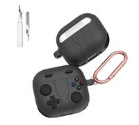 [3 in 1] TSVSXS Cute Case Compatible with AirPods 4 with Keychain and Cleaning Kit, 3D Anime Soft Silicone Game Protective Cover Compatible with AirPods 4 with Active Noise Cancellation