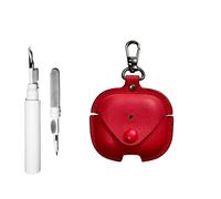 [3 in 1] TSVSXS Leather Case Compatible with AirPods 4 with Keychain, Soft PU Shockproof Protective Cover with Cleaning Pen Compatible with AirPods 4 with Active Noise Cancellation