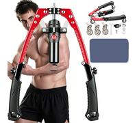 3 in 1 Twister Arm Exerciser, Hydraulic Power Chest Workout Equipment with Ab Roller Wheel, 22-440lbs Adjustable Power Twister Chest Exerciser for Men Women, Upper Body Exercise Equipment for Arm
