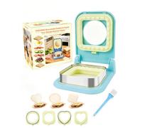 3-in-1 Uncrustable Sandwich Maker - Heart/Round/Square Crustless Sandwich Cutter & Sealer for Kids' Lunch, Breakfast & Lunchboxes | BPA-Free Uncrustable Press,Easy Clean (3-Shape Light Blue)