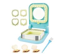 3-in-1 Uncrustable Sandwich Maker - Heart/Round/Square Crustless Sandwich Cutter & Sealer for Kids' Lunch, Breakfast & Lunchboxes | BPA-Free Uncrustable Press,Easy Clean (3-Shape Light Blue)