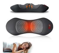 3 in 1 Upadate Rechargeable Electric Lumbar Support Pillow with Adjustable Height for Bed and Chair,Back Massager with Heat,Back Massager for Pain Relief Deep Tissue,Waist Wedge Bolster (Black)