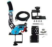 3-in-1 Upgrade 4th GEN USB Handbrake Support G29 Compatible with PS5/PS4 + PC for Simracing Game Sim Rig with Clamp (Blue-1)
