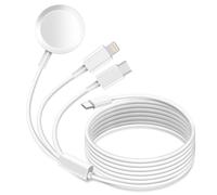 3-in-1 USB C Fast Charging Cable for Apple Watch, iPhone,for Samsung & Type C - Magnetic Travel Charger for Watch Ultra 2/SE/10-7 &iPhone 16-12