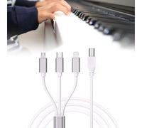 3 in 1 USB C to USB B Midi Cable: 1 m USB OTG Cable Type C to USB B Printer Cable for iPhone, iOS, Midi Controller, Electronic Musical Instrument, Audio Interface, Midi Keyboard, Midi Keyboard (White)