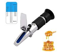 3-in-1 Uses,58-90% Scale Range Honey Moisture Tester Honey Refractometer for Honey Moisture, and Baume, with ATC