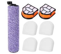 3-in-1 Vacuum Brush and Filter Kit Fit for Shark Aw201 Wd201 Wd100 Wd200 Hydrovac Vacuum, Replacement Roller Brushes and 2 Filters, 4 Filter Cottons + 1 Cleaning Brush