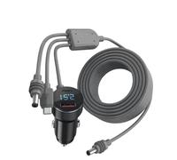 3-in-1 Vehicle Power Cable 12V-48V DC USB-C PD Cord for Outdoor Devices