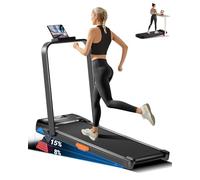 3-in-1 Walking Pad 10KM/H, 15% Incline Treadmill for Home Foldable, 2.5HP Silent Under Desk Treadmill, 136KG Max Load Running Machine, Ultra-Slim Walking Pad with Remote Control