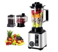 3-In-1 Wall-breaking Food Processor, 3L Commercial Blender Smoothie Maker with 15-Speed Adjustment & 8-Blades, Heavy Duty Food Jug Blender for Ices, Nut, Fruits, Meat Grinder