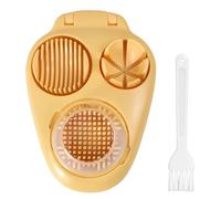 3 in 1 Way Hard Boiled Egg Slicer, Plastic Egg Cutter & Dicer Chopper with 3 Slice Modes and Cleaning Brush for Strawberries Apples Tomatoes Mushrooms & Soft Fruits Food Kitchen Tool Gadgets