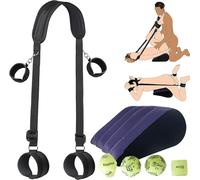 3 in 1 Wedge Pillow Inflatable Cushion,Portable Pillow,Sex Things for Couples Kinky Play Hand Leg Cuffs Strap Set Ankle Wrist Restraints for Couple Under Queen Bed Sweater