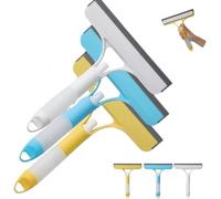 3-in-1 Window Cleaner with Spray Function, 2025 Upgraded Squeegee for Shower Glass, Windows, Mirrors and Car Windows - Universal Cleaning Tool with Scraper and Brush (3 Pieces)