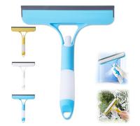 3 in 1 Window Cleaning Scraper, Window Squeegee Cleaning Scraper, Small Cleaning Scraper, Multi-functional Spray Window Squeegee Cleaner with Spray Bottle for Car, Home, Kitchen Windows (Blue)