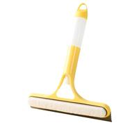 3 in 1 Window Cleaning Scraper, Window Squeegee Glass Cleaning Wiper with Spray, 2025 New Squeegee for Shower Glass Multipurpose Windows Cleaner Tool for Mirrors, Kitchen, Bathroom (Yellow)