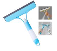 3-in-1 Window Squeegee and Shower Squeegee with Spray Bottle & Sponge, Ergonomic Glass Cleaner and Scraper for Shower Doors, Car Windows, Mirrors, Streak-Free Cleaning Tool