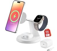 3 in 1 Wireless Charging Station for Apple Devices - Mag-Safe Charger Stand Fast Charging - Wireless Charger for iPhone 14 13 12 11 PRO MAX/X/8 - Apple Watch and AirPods with 30W QC3.0 Adapter
