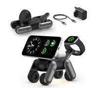 3 in 1 Wireless Charging Station for iPhone Apple Watch AirPods MagSafe Magnetic Wireless Charger Stand, for iPhone 17e/Air/17/16/15/14/13/12 Series, for Apple Watch S11-S2/Ultra/SE