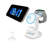 3 in 1 Wireless Charging Station for Magsafe Charger Stand,Magnetic Phone Charger for iPhone,for Apple Watch,for Airpods,for Magsafe Charging Station (White)